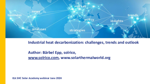 Industrial Heat Decarbonization Challenges, Trends and Outlook_Bärbel Epp